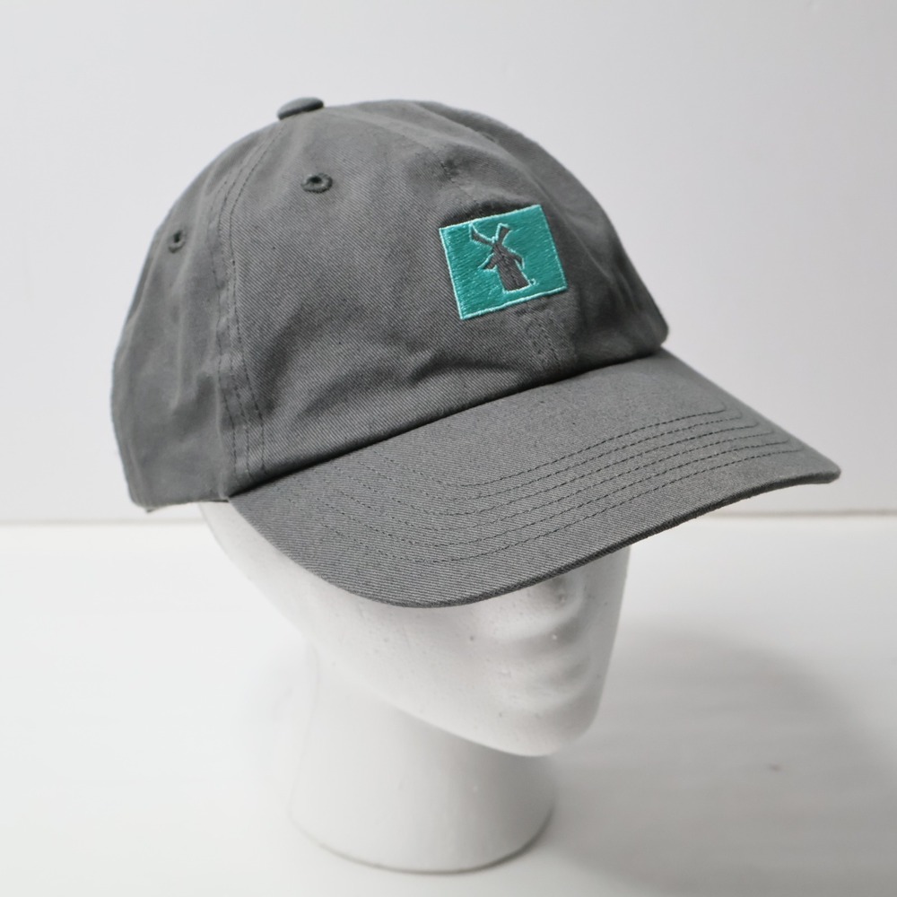 Dutch Bros Coffee Windmill Logo Gray Cotton Adjustable Dad Hat Baseball Cap OS